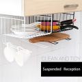 Under Shelf Storage Basket, Shelves Wire Basket Hanging Basket Under Shelves Rack for Kitchen Pantry Desk Bookshelf Cupboard. 
