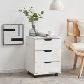3-Drawer Vertical Filing Cabinet Rolling Wood Mobile File Cabinets Under Desk for Home Office with Casters. 