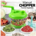 Manual Handy Chopper with sharp blades use for chopping vegetables, fruits, meats and salad. 