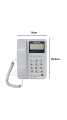 Pashaphone KX-T8001CID landline Caller ID phone With LCD Display Screen Desktop Phone White Desktop Home Business Office Corded Phone Telephone Corded Phone Speaker Identifier and Calculator PTCL Landline for Home Office Redial Flash and Pre Dialing Funct. 