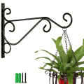 A metal stand for hanging flower pots on your garden wall. It's like a shelf with hooks for your pots.. 