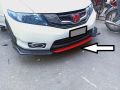 Honda City Front Bumper Red Lip Splitter Black (04 Pcs). 