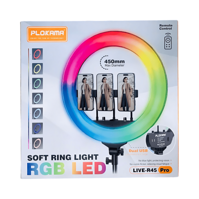 💡 Amal RGB Ring Light 45cm (18 Inch SoftLED) – 7 Multi‑Color LED Ring ...