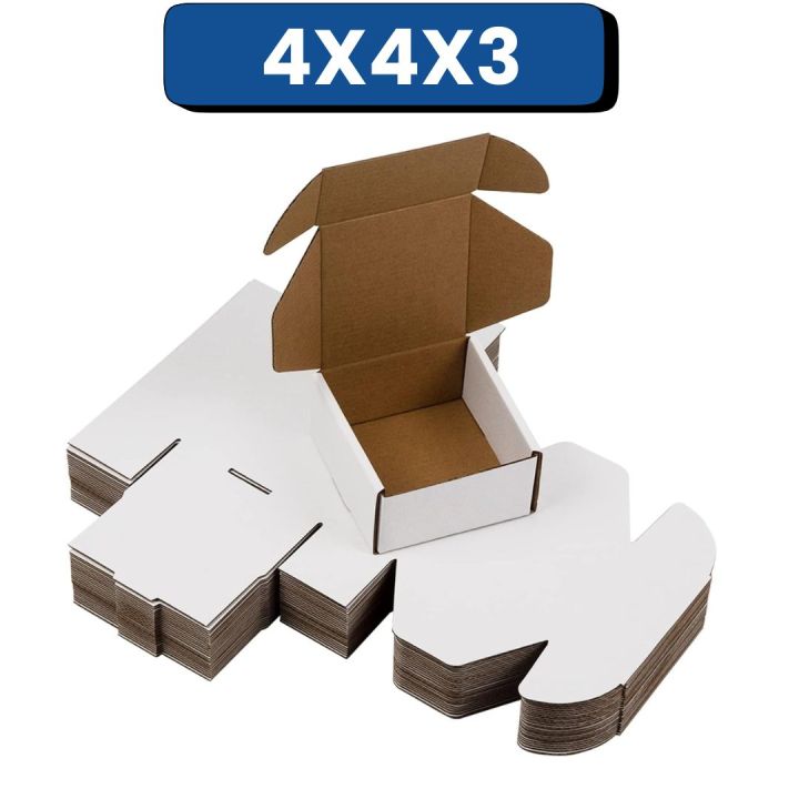 (4x4x3 inch) Pack of 10 / 15 / 25 / 50 / 100 E-Commerce Box 4x4x3 ...