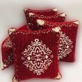 5 pieces cushions cover set, fabric velvet, size 15 length, 15 weidth, easy washable, colour granted. 