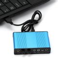Sound Card,6 Channel External Sound Card USB 2.0 External 7.1 5.1 Surround Sound Optical S/PDIF Audio Sound Card Adapter. 