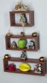 BIG SMALL WALL HANGING SHELF LIGHT BROWN. 
