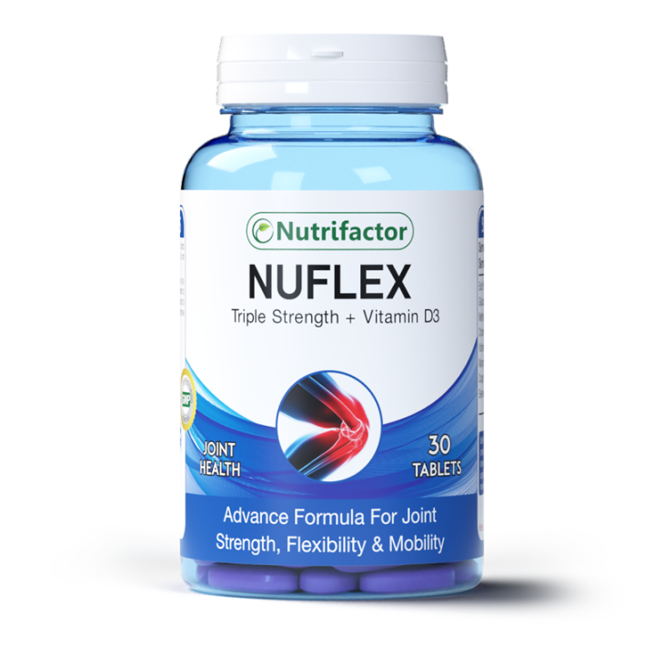 Nutrifactor Nuflex - Joint Pain Relief Tablets | Glucosamine, Chondroitin, MSM & Vitamin D3 | Joint Health Supplement for Knee, Back & Elbow Pain | Bone & Cartilage Support Formula | 30 Tablets