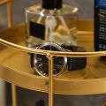 XHHDQES Gold Metal Makeup Organizer Shelf Storage Basket Round Wire Vanity Organizer Rack for Dresser Bathroom 21x9.5cm. 