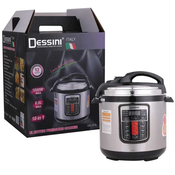 Dessini Electric Pressure Cooker 10 in 1 Multi-Function | 6 Liter Capacity | Best Quality Kitchen Appliance | Keep Warm Function | Fast Cooking | Easy to Use | Durable Design | 12 Months Warranty | Smart Cooker for Home Use - Daraz Pakistan