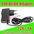 AC DC Adapter DC 12V 1A AC 100-240V Converter Adapter Charger Power Supply  Plug Black. 