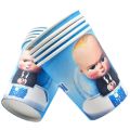 BOSS BABY THEME PAPER CUPS - PACK OF 10 PAPER CUPS - BOSS BABY PAPER CUPS. 