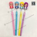 Elsa And Anna (set of 4) - Fancy Lead Bullet Push (sika) Pencil For Kids (Girls and Boys). 