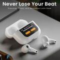 Airpods A9 Pro (5th Gen) ANC/ENC Double Dark Noise Reduction Battery Display Touch Control Bass Boosted Sound Quality Bluetooth Wireless Earbuds For Android and iOS/Airpods pro/Airpods pro black/Ambie/Ear buds. 