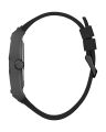Guess Mens Black Stainless Steel Case Black Dial Black Genuine Leather-Silicone Band Watch-GW0500G2. 