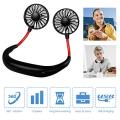 Hanging Neck Fan, Mini USB Rechargeable Dual Window Personal Fan Portable with Perfume Tank for Indoor Outdoor Traveling. 