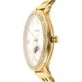 Fossil Jacqueline Sun Moon Gold Stainless Steel Mother Of Pearl Dial Quartz Watch for Ladies - ES5167. 