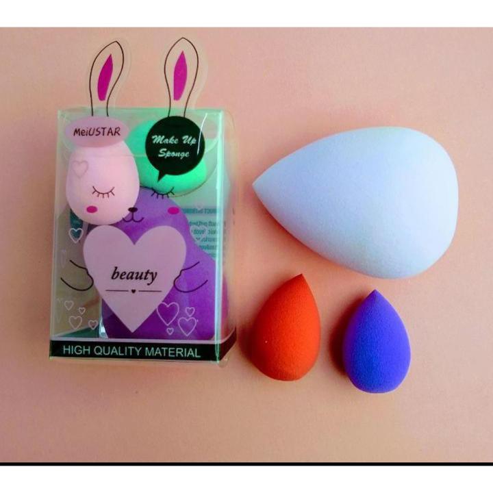 Beauty Blender Pack Of 3 2 Small And 1 Large Make Up Sponge (Premium Quality)