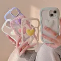 3D Love Heart Silicone Phone Case For IPhone 11 12 13 14 15 Pro Max 7 8 Plus Se 2020 XS Max XS XR Covers Shockproof Phone Casing Shell. 