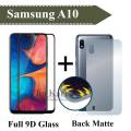 Samsung Galaxy A10 Glass Protector 9D|5D|6D|10D|11D|21D Black Tempered Glass Screen Protector Full Glue Edge To Edge + Back Matte Protector Soft Skin Sheet Soft Film Protection For Samsung Galaxy A10. 