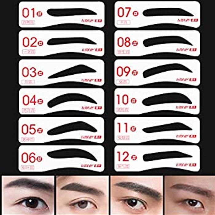 Eyebrow%20Stencils,%2012%20Styles%20Eyebrow%20Shapes%20DIY%20Eyebrows%20Grooming%20Stencil%20Kit%20Shaping%20Templates,Eyebrow%20Stencils%20Reusable%20Eyebrow%20Drawing%20Guide%20Card%20Brow%20Shaping%20Template%20DIY%20Easy%20Makeup%20Tools%20-%20Image%203