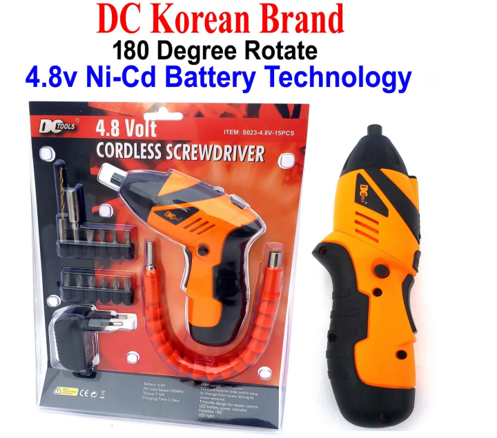 DC Korean 15pcs Electric Drill Machine Wireless Cordless Rechargeable Drill Machine Rechargeable Wireless Cordless Screwdriver Drill Machine Rechargeable Wireless Cordless Screw Driver Drill Machine Socket Bits Set Toolkit Tool Kit Power Tool