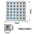 2.5x2.5cm Silver laser Stickers with QR Code Authentic Security seal Holographic warranty void stickers Secure anti-fake label. 