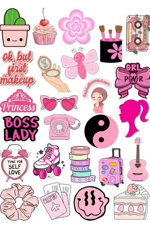 Pink%20Coquette%20&%20Makeup%20Aesthetic%20Laptop%20Stickers%20Cute%20Hijabi%20Girl,%20"Boss%20Lady",%20Barbie%20Silhouette,%20Roller%20Skates,%20and%20Travel%20Decals%20for%20Laptops%20&%20Journals%20Pack%20Of%2025%20Each%20Size%202Inchx2Inch%20Sticker%20-%20Image%203