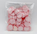 20 Pack of Red Velvet Flowers with Faux Pearls. 
