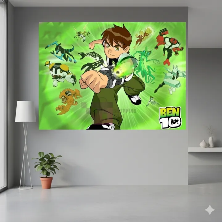 Ben%2010%20Banner%20-%C2%A036%20Inch%C2%A0By%2024%20Inch%20-%20Birthday%20Banner%20-%20Ben%2010%20Themed%20Party%20-%20Green%20-%20Boys%20-%20Pack%20Of%201%20-%20Image%203