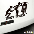English version don't touch my electric car sticker motorcycle stickman funny suitable for scooter motorcycle sticker. 