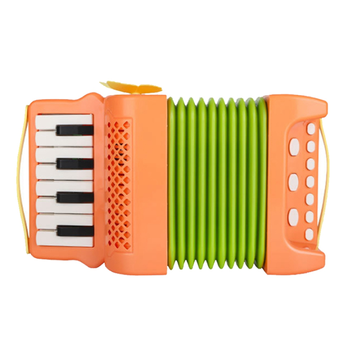 Accordéon Débutant 17 Touches – Vert, 8 Basses, En ABS Léger, Pour Enfants Et Adultes