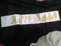 1 pcs 60 Inch Long Sash Happy Birthday Ribbon High quality satin ribbon happy birthday slash for party decoration Wear for Boys and Girls Banner. 