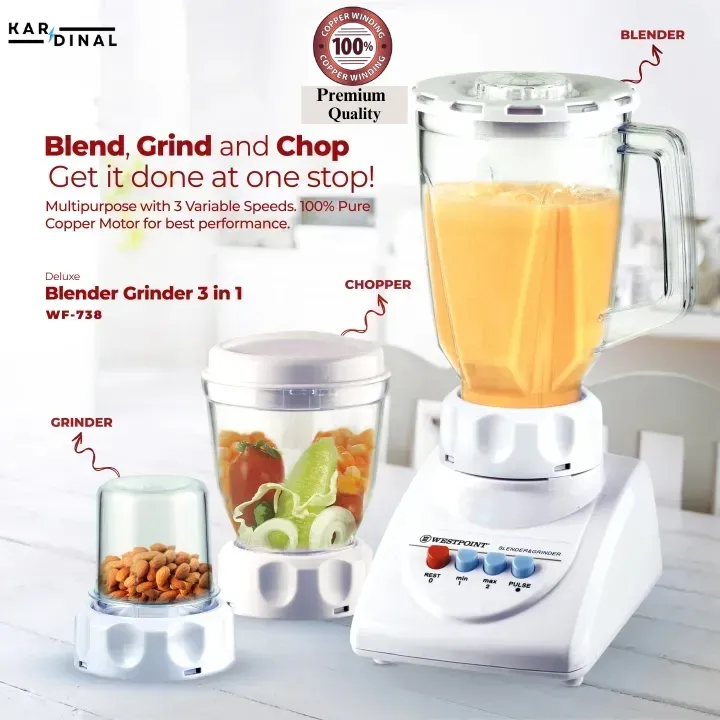 High-Quality 3-in-1/ 2-in-1 Electric Juicer blender Machine Food