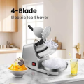 Buy Heavy Duty Ice Crusher Electric Ice Smashing Machine Ice Shaver Crusher Machine Shaved Ice Maker Stainless Steel Dual Blades Snow Cone Maker for Home and Commerical Party Gathering 300W. 