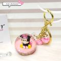 Acrylic Oil Water Inside 3D Floater Keyring bubbles Shaker Floating Blank Liquid Keychain. 