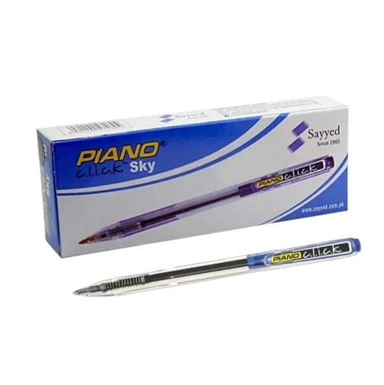 PIANO%20Click%20Sky%20Fine%20Point%20Ballpoint%20Pen%20-%20Blue,%20Smooth%20Writing,%20Easy%20Grip,%20German%20Ink,%20Pack%20of%2010%20-%20Image%203