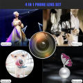 Phone Camera Lens 14X Telephoto 4in1 Telecope Zoom Macro Fisheye Wide Angel Lens Kit For Cellphone iPhone Samsung Xiaomi Huawei. 