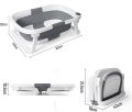Baby Bath Tub, Adjustable Height  Folding Design  Anti Slip Suction Base  Drain outlet, Baby Mini Swimming Pool. 
