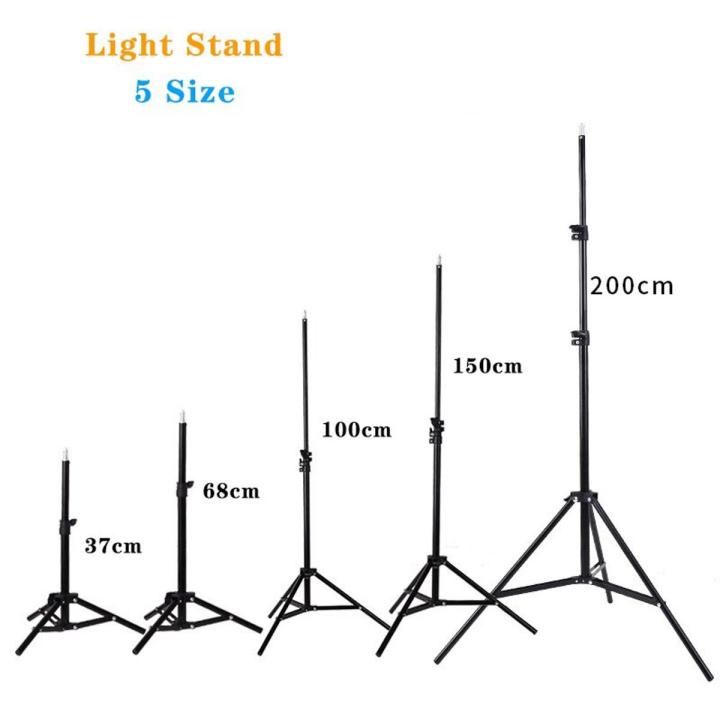 7 fit  Tripod Light Stands With 1/4 Screw Head Adjustable Light Stand  Tripod For Ring Light