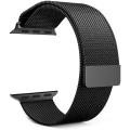 Magnetic Stainless Steel Mesh Band for Apple Watch 49mm 45mm 44mm 42mm Adjustable Loop Compatible with Series 9 to 1 and SE. 
