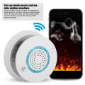 WiFi Fire Smoke Detector Wireless Voice Warning App Control Gas Monitor Battery Included. 