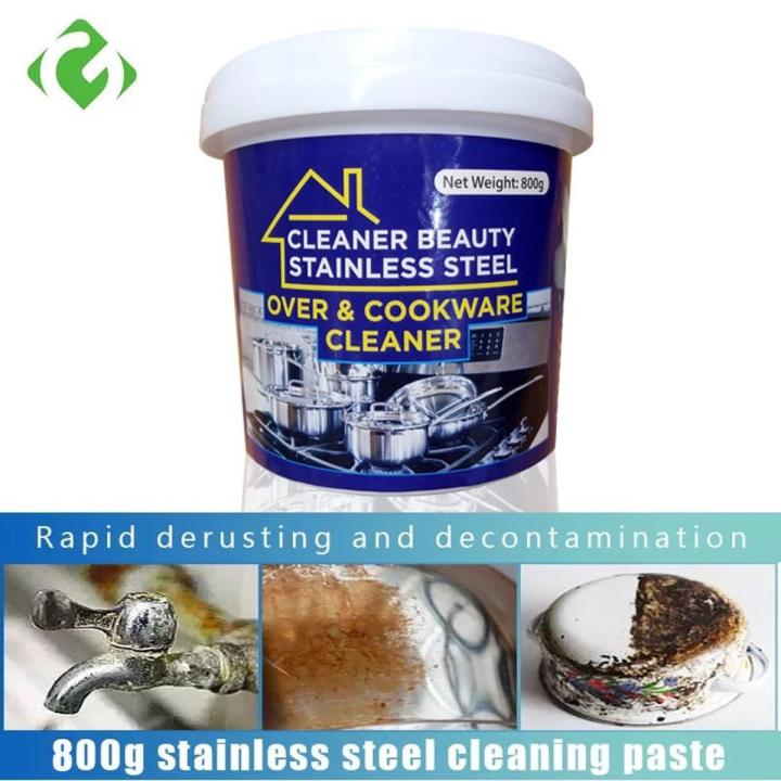 Powerful Stainless Steel Cookware Cleaning Paste Household Kitchen Cleaner Washing Pot Bottom Scale Strong Cream Detergent 800 GramCOOKWARE STEEL CLEANING CREAM