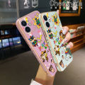 Chenyyka For Infinix Smart 4 Smart 4C Case Cartoon Crayon Shin-chan New Luxury Plating Phone Cases Square Edge Pattern Design Plated Shell Camera Lens Protection Shockproof Cover. 