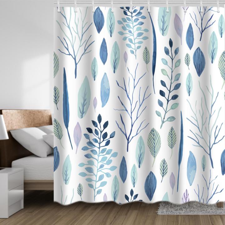 Shower%20Curtain%20Waterproof%20W%2071%20x%20H%2071%20Polyester%20Fiber%20Washable%20Bathroom%20-%20Image%203