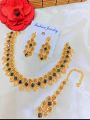 Golden Crestal Jewellery Badam Style Jadao Nagina Jewellery Set Long Lasting Polish For Beautyfull Girls Artical 7384526312. 