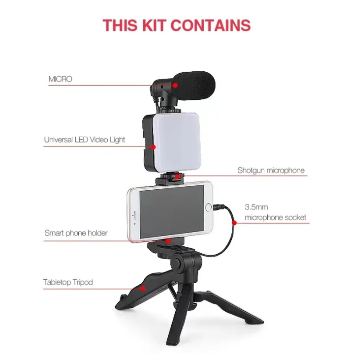 AY-49%20Tripod%20Vlogging%20Kit%20Smartphone%20Vlog%20LED%20Light%20Live%20Streaming%20Microphone%20Video%20Making%20Kit%20-%20Image%204