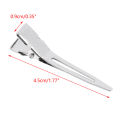 10Pcs Single Prong Hair Clip 4.5cm Alligator Flat Clips Metal Hairs Accessories MJ. 