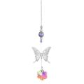 Crystal Windchimes Sun Catcher Silver Butterfly Hanging Pendant Jewelry Rainbow Chase Home Garden Window Curtain Wedding Decora. 