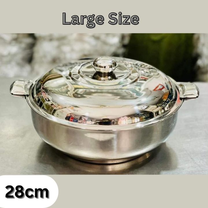 20L Stainless Steel Hot Pot with Locking Lid and Side Handles